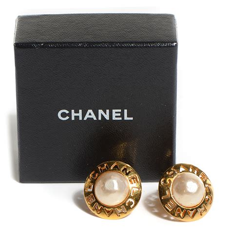 chanel gold clip on earrings.